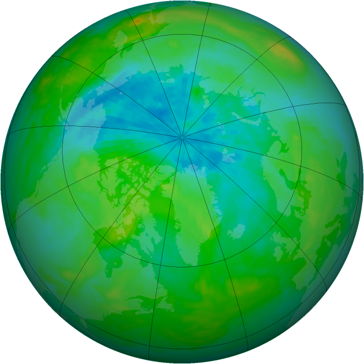 Arctic ozone map for 01 September 1981